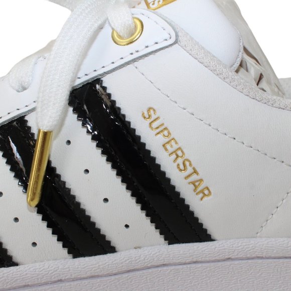 Adidas Originals Superstar GOLD Metal Shell Toe White Women's 5.5 NEW! - Picture 4 of 14